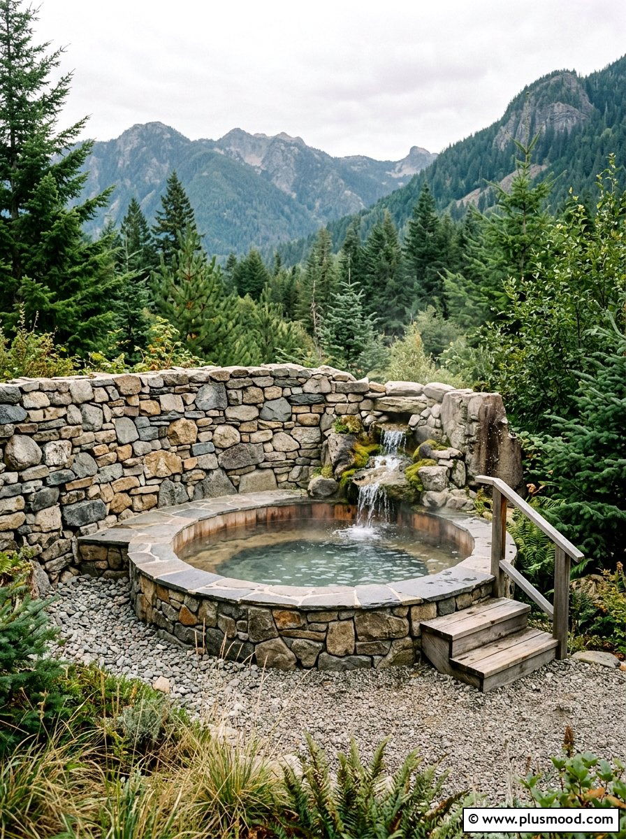 Minimalist hot tub garden - 25 small backyard ideas with hot tub