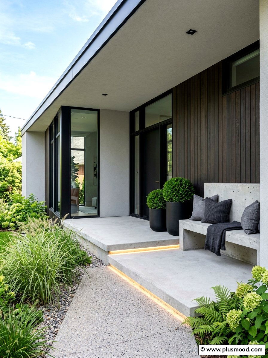 Minimalist modern porch - 25 summer front porch styling ideas