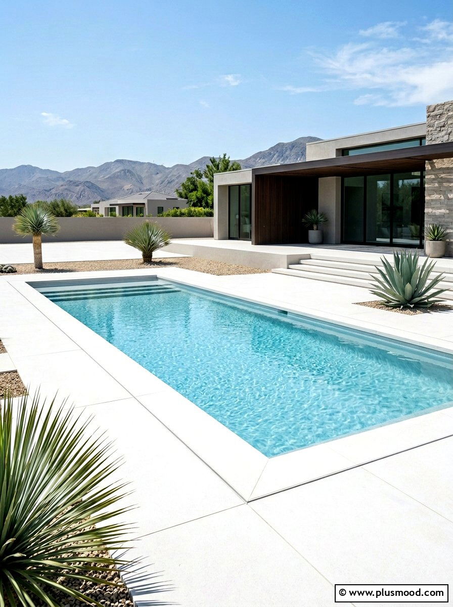 Minimalist pool landscaping - 25 pool landscaping ideas with pavers