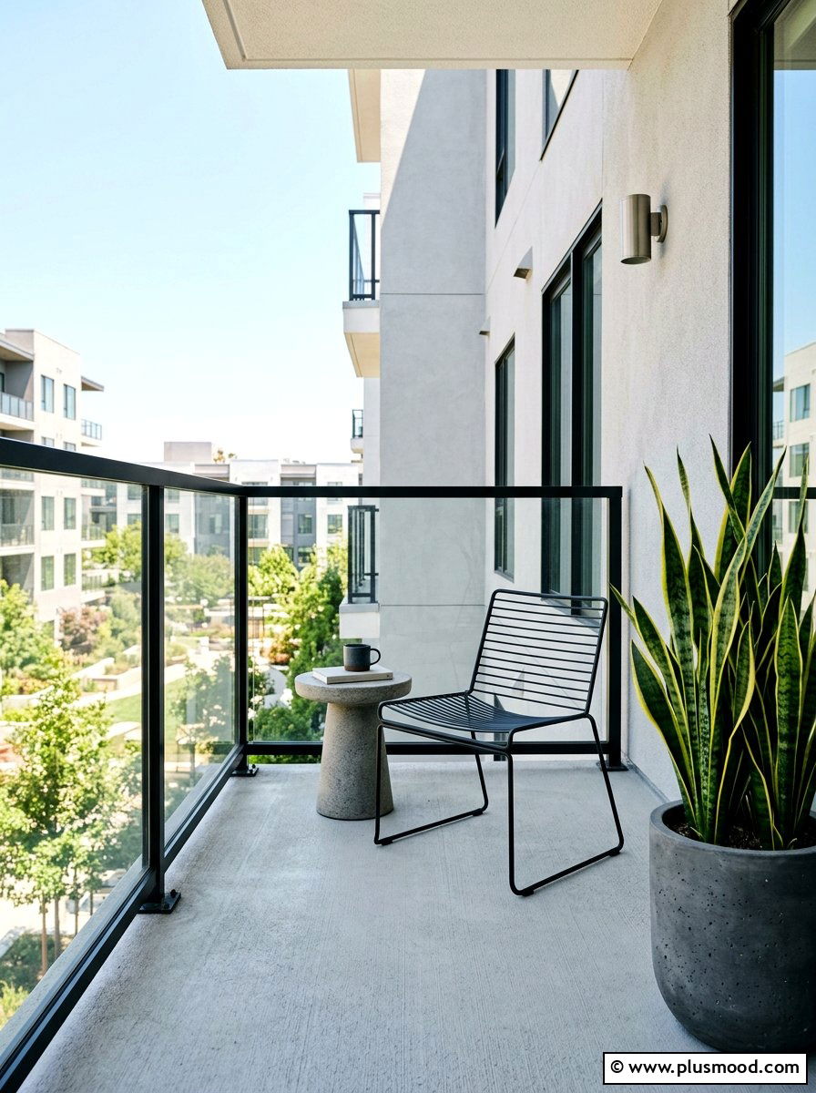 Minimalist space - 25 summer balcony decor ideas