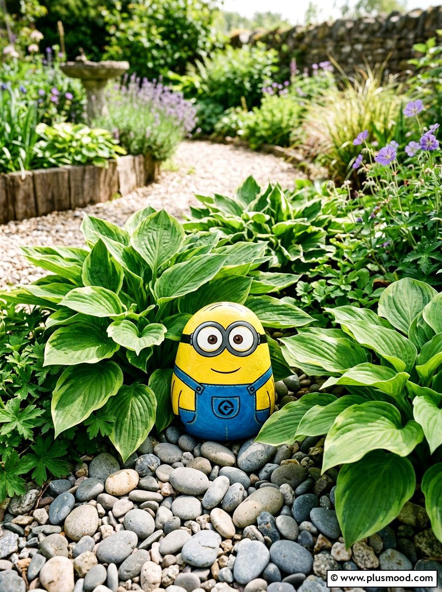 Minion Rock Painting - 25 painted rock ideas with cartoon characters