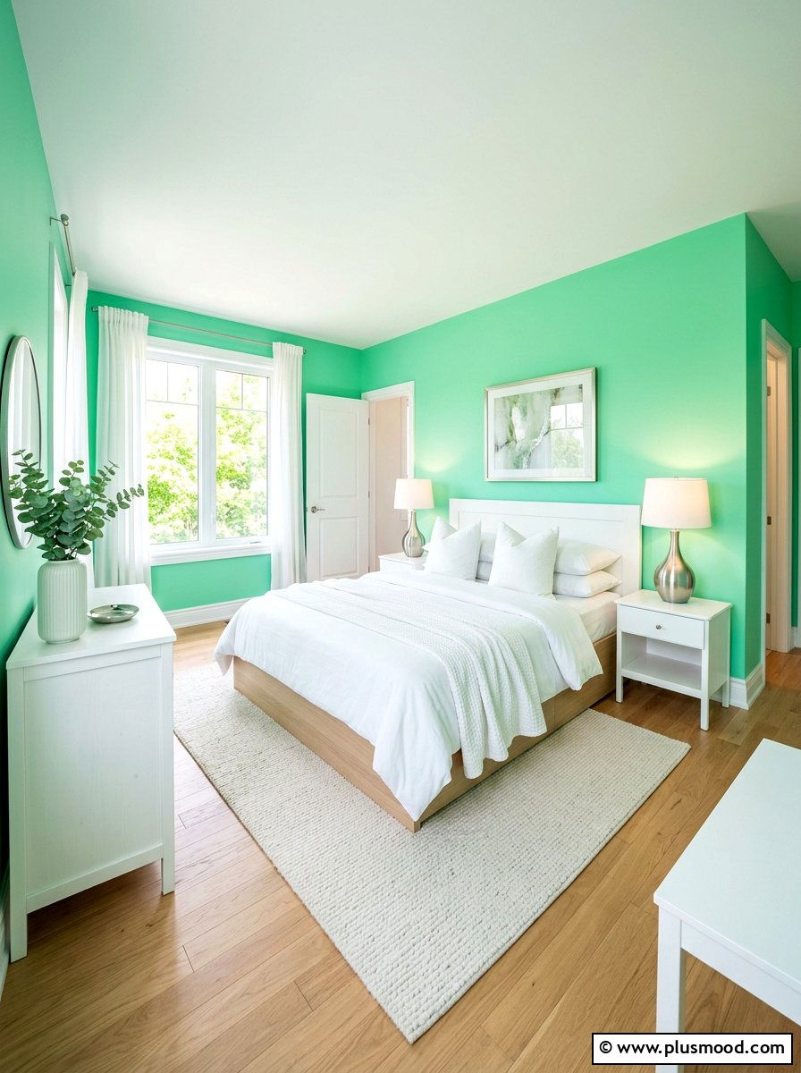 Mint Green Bedroom - 25 small summer bedroom ideas