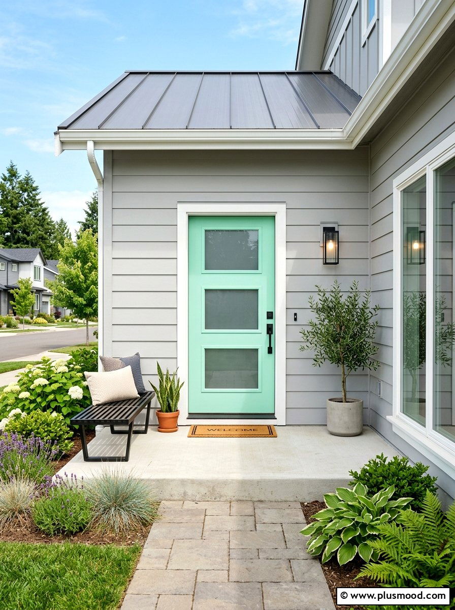 Mint Green Front Door - 25 summer front door color ideas