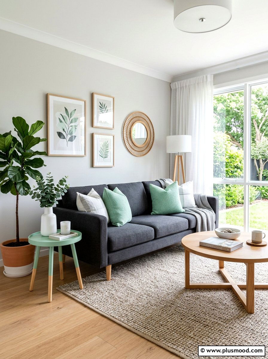 Mint Green Gray Living Room - 25 summer decor ideas for gray living room