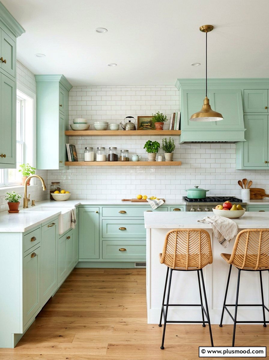 Mint Green Kitchen - 25 summer kitchen color ideas