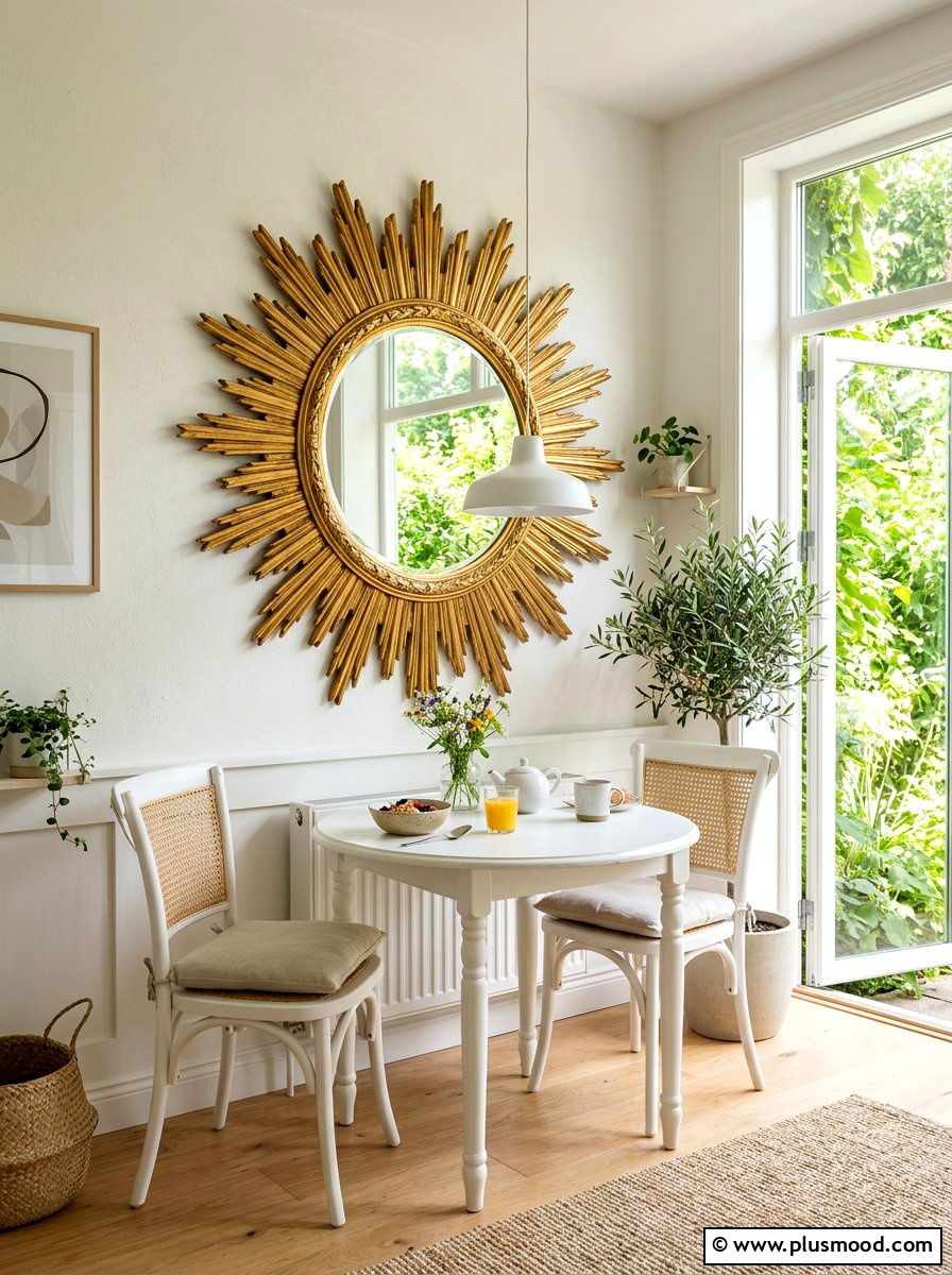 Mirror Breakfast Nook - 25 summer breakfast nook decor ideas