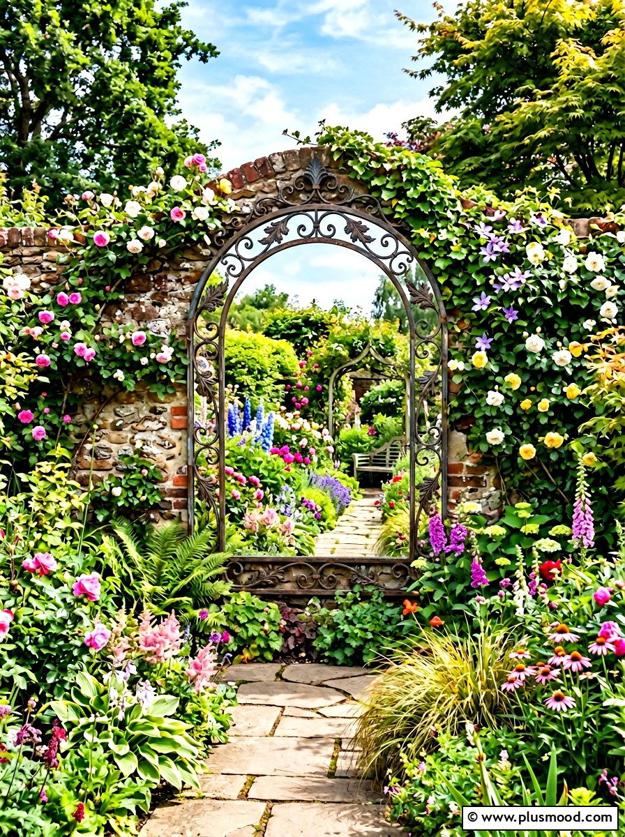 Mirror garden wall - 25 summer garden ideas for small spaces