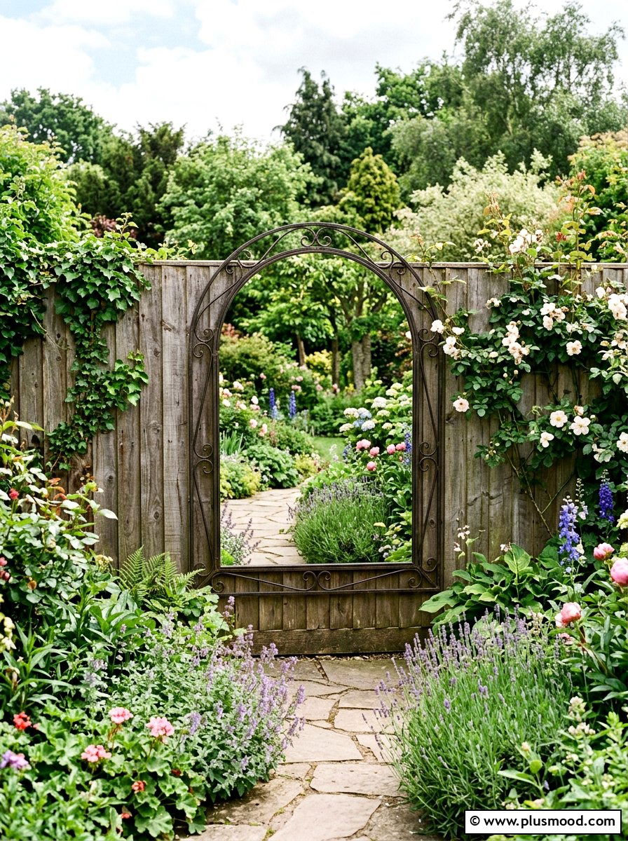 Mirrored Wall Panel - 25 small backyard ideas for tiny homes