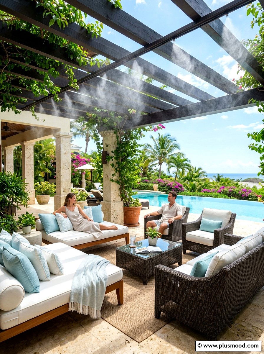 Misting Cooling Station - 25 summer backyard hosting ideas