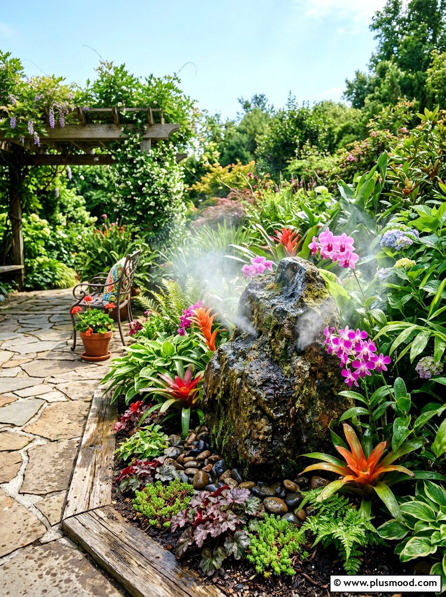 Misting Rock - 25 summer misting patio ideas