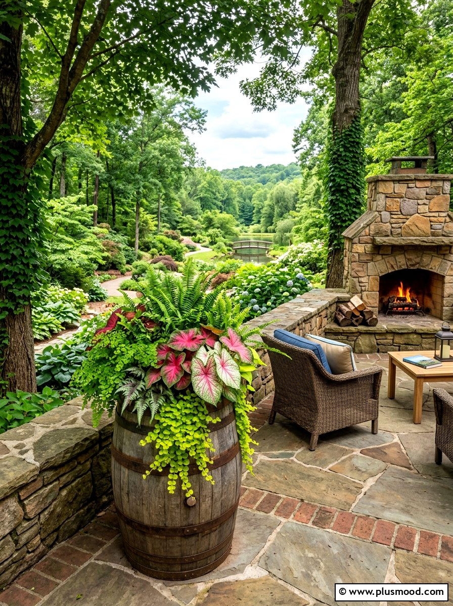 Mixed foliage shade planter - 25 summer planter ideas for shade