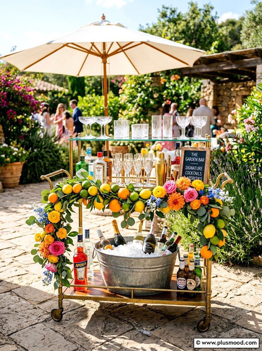Mobile Bar Station - 25 summer backyard hosting ideas