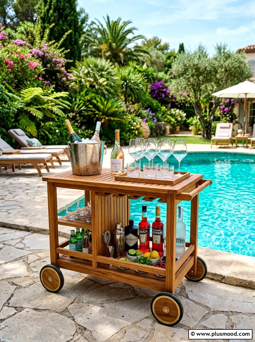 Mobile Outdoor Bar Setup - 25 summer outdoor kitchen entertaining ideas