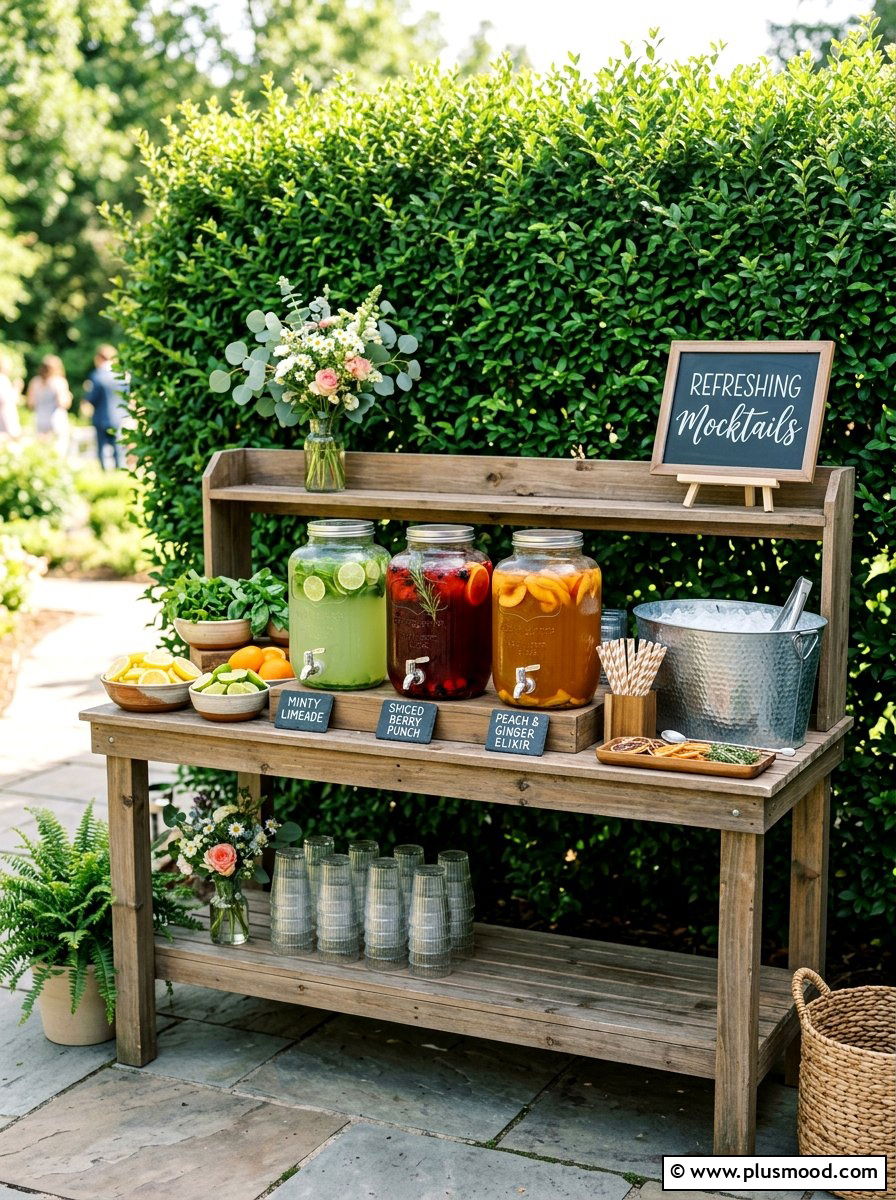 Mocktail Bar Station - 25 summer casual backyard entertaining ideas