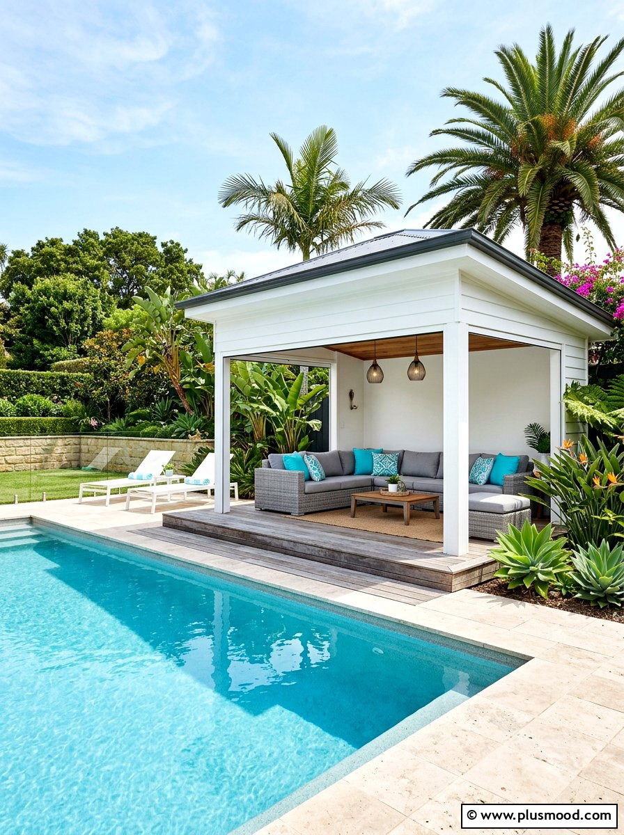 Modern Backyard Cabana - 25 summer luxury backyard oasis ideas