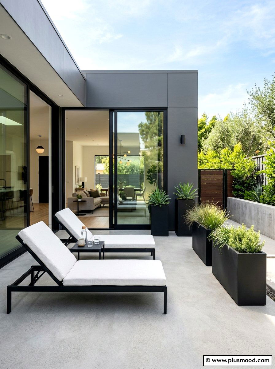 Modern Backyard Fire Pit - 25 summer modern landscaping ideas