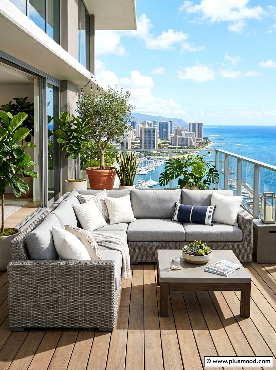 Modern Balcony Sectional - 25 summer modern balcony ideas