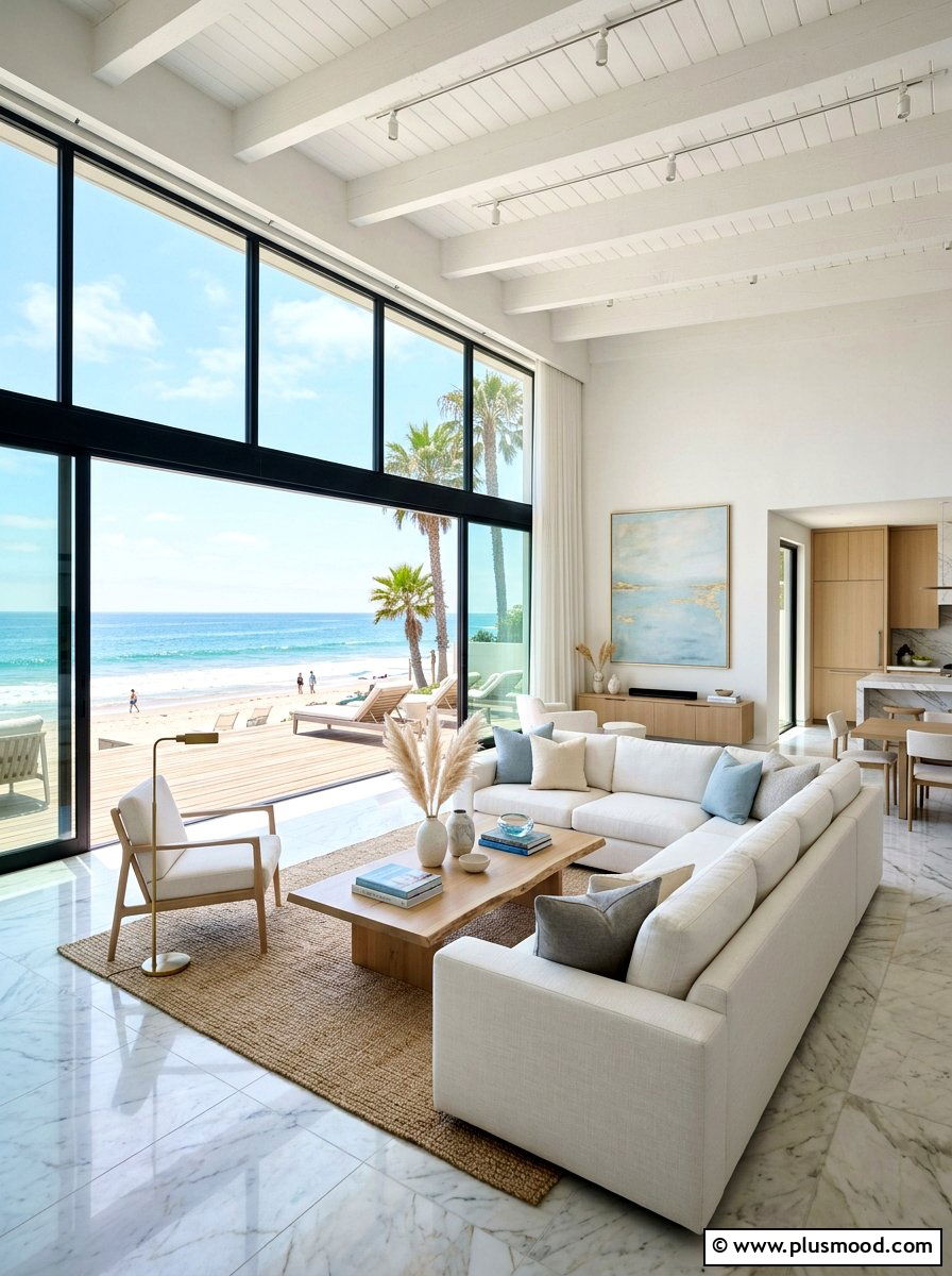 Modern Beach House Living Room - 25 modern summer living room ideas