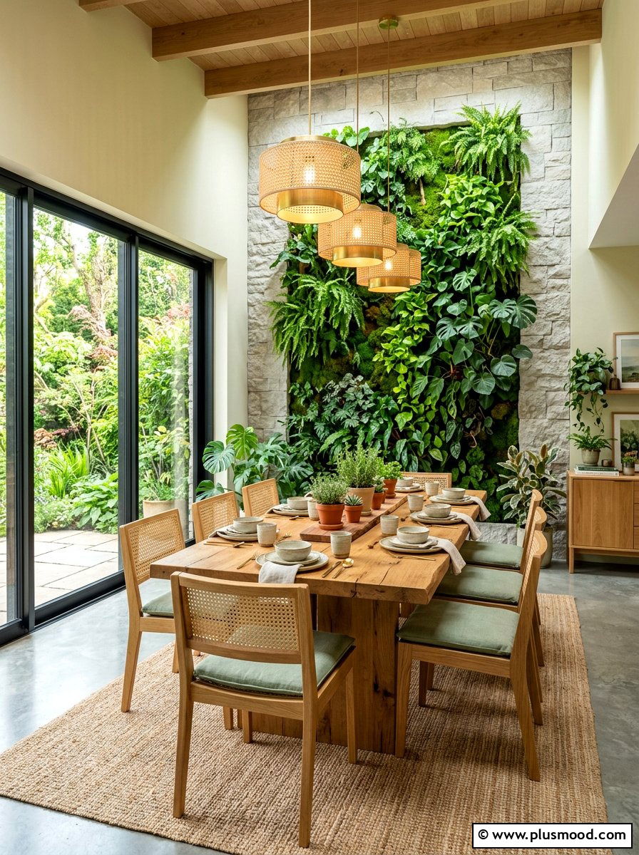 Modern Biophilic Dining Room - 25 summer dining room ideas