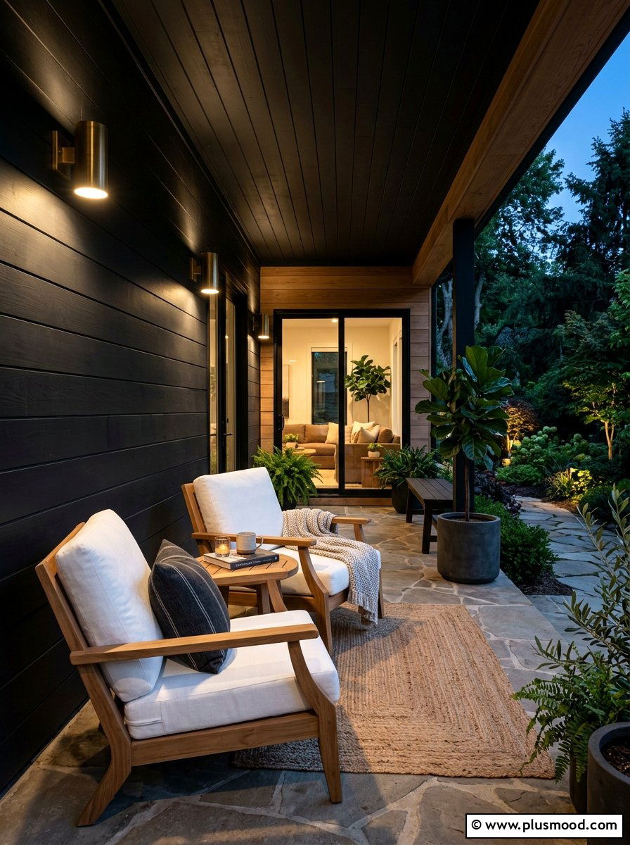 Modern Black Porch - 25 trending summer porch ideas