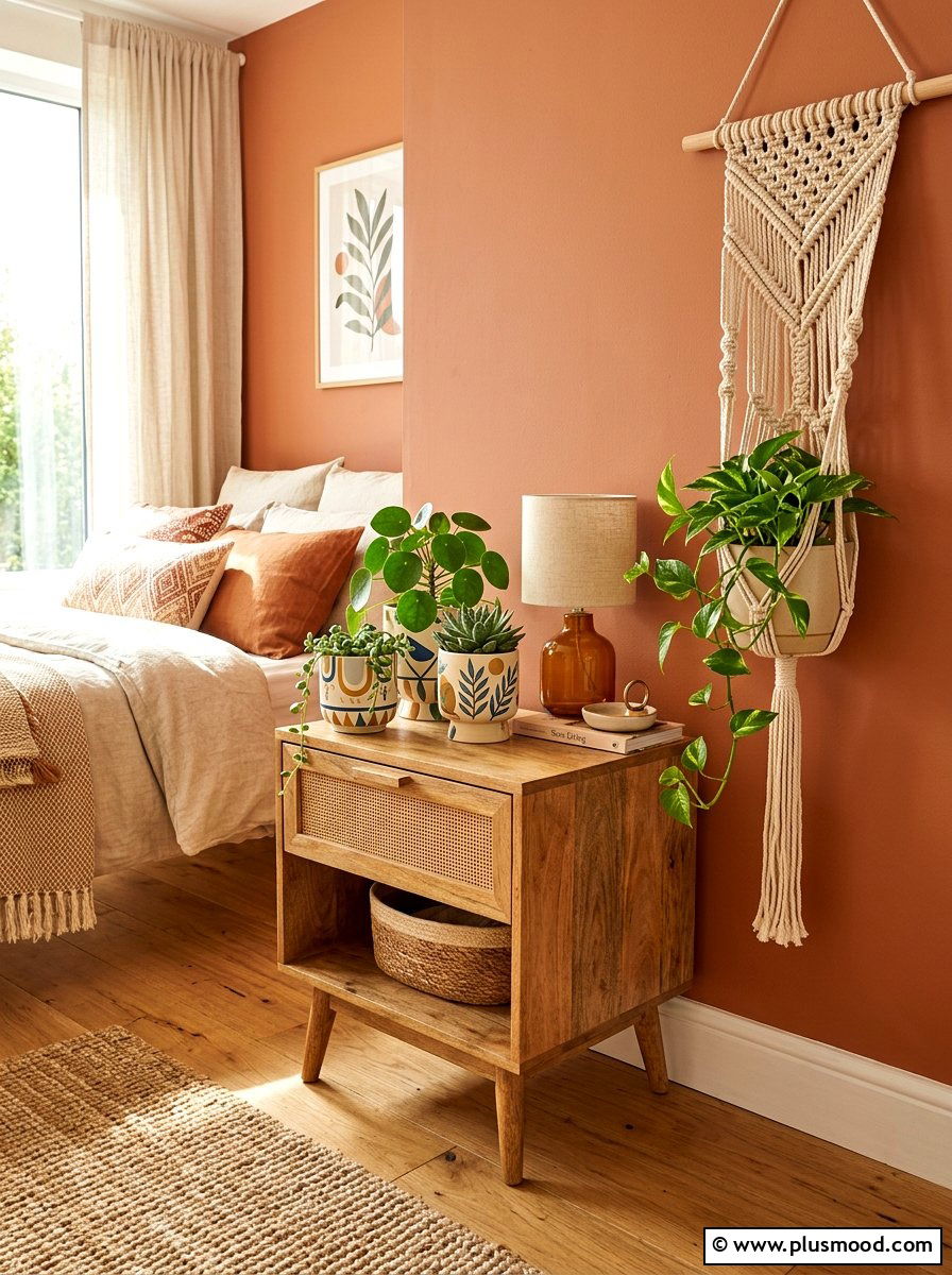 Modern Boho Nightstand - 25 summer nightstand decor ideas