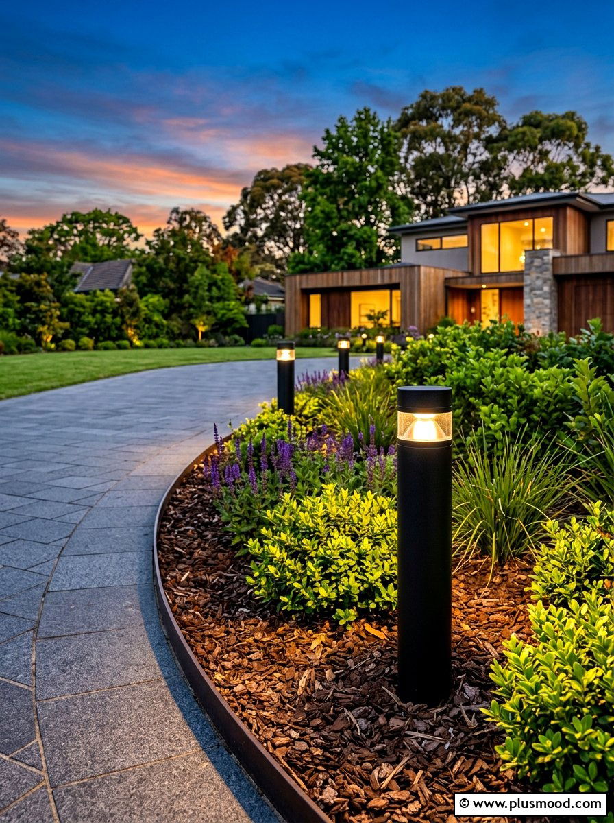 Modern Bollard Lights - 25 summer backyard lighting ideas
