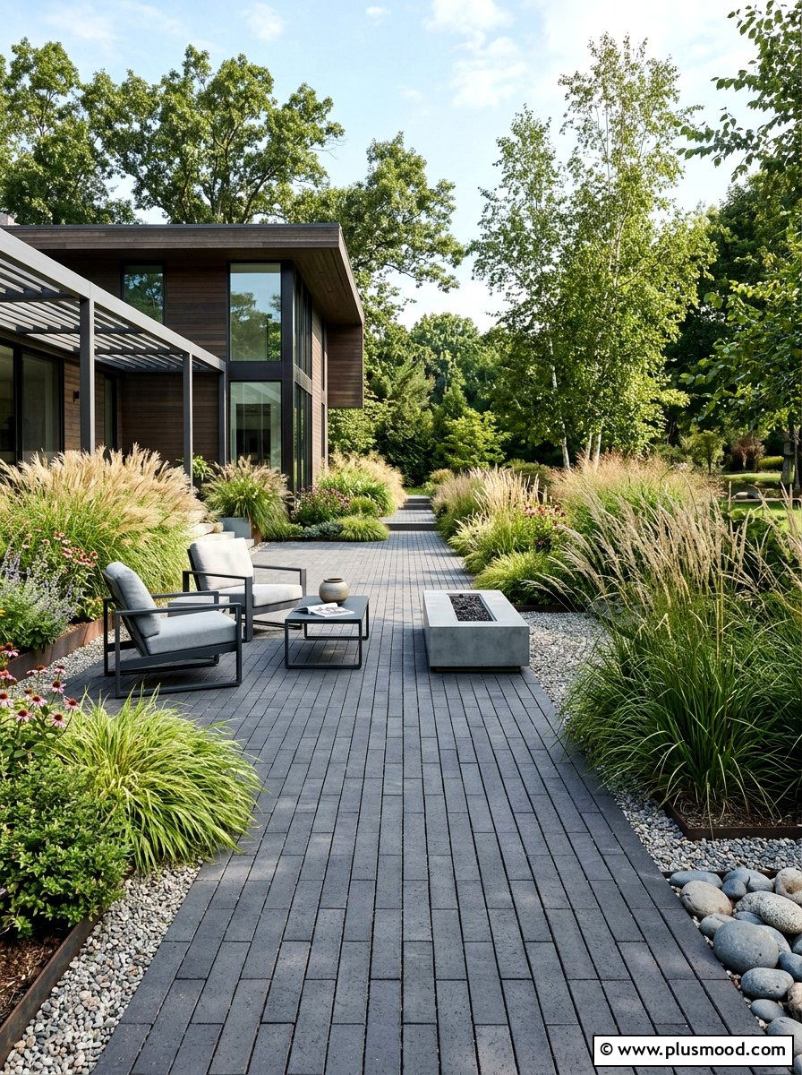 Modern Brick Patio - 25 small backyard ideas with brick patio