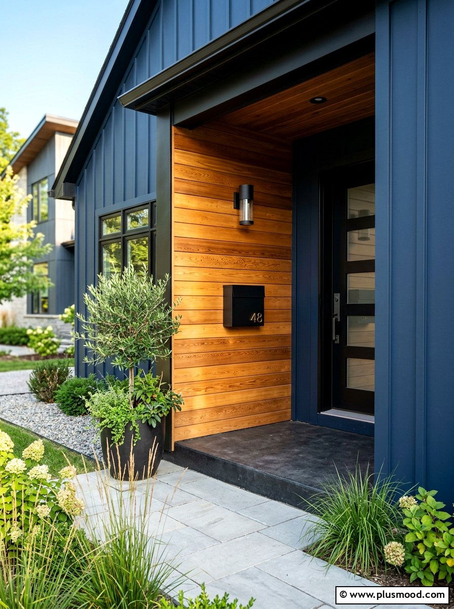 Modern Cedar Siding Accents - 25 summer modern front porch ideas