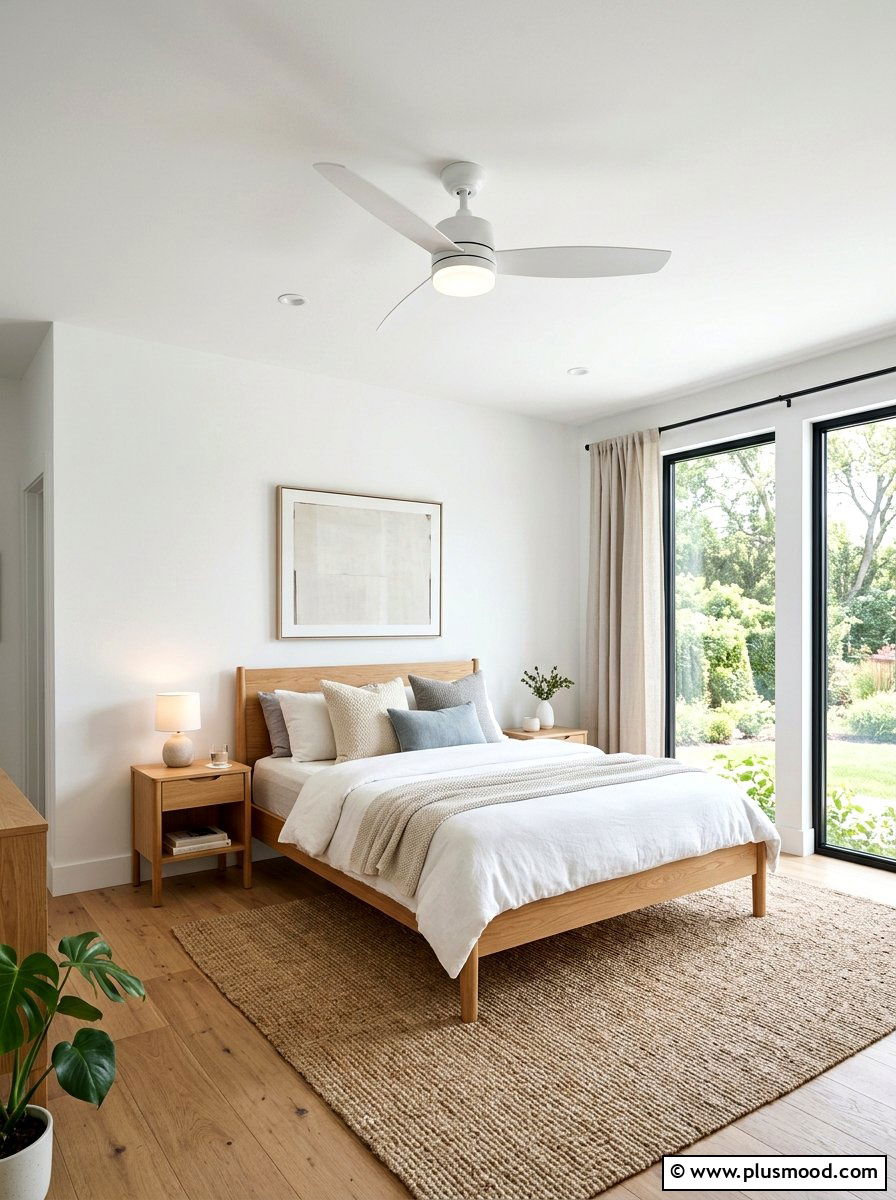 Modern Ceiling Fan - 25 cool summer bedroom ideas
