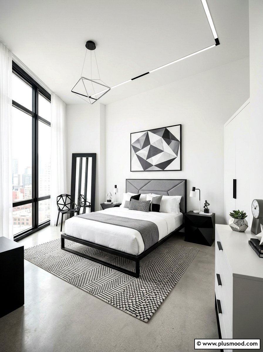 Modern Clean Line Bedroom - 25 minimalist summer bedroom ideas