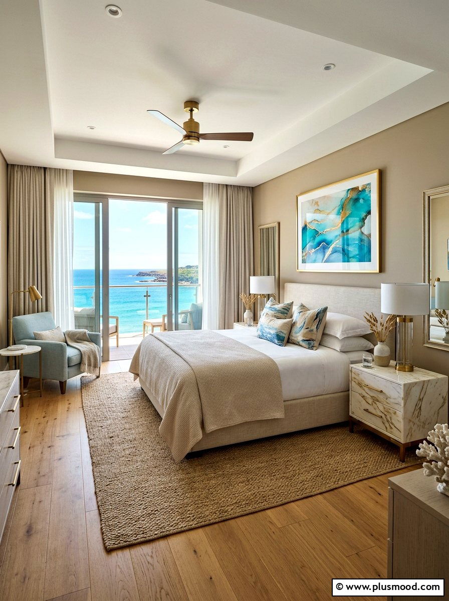 Modern Coastal Bedroom - 25 elegant summer bedroom ideas