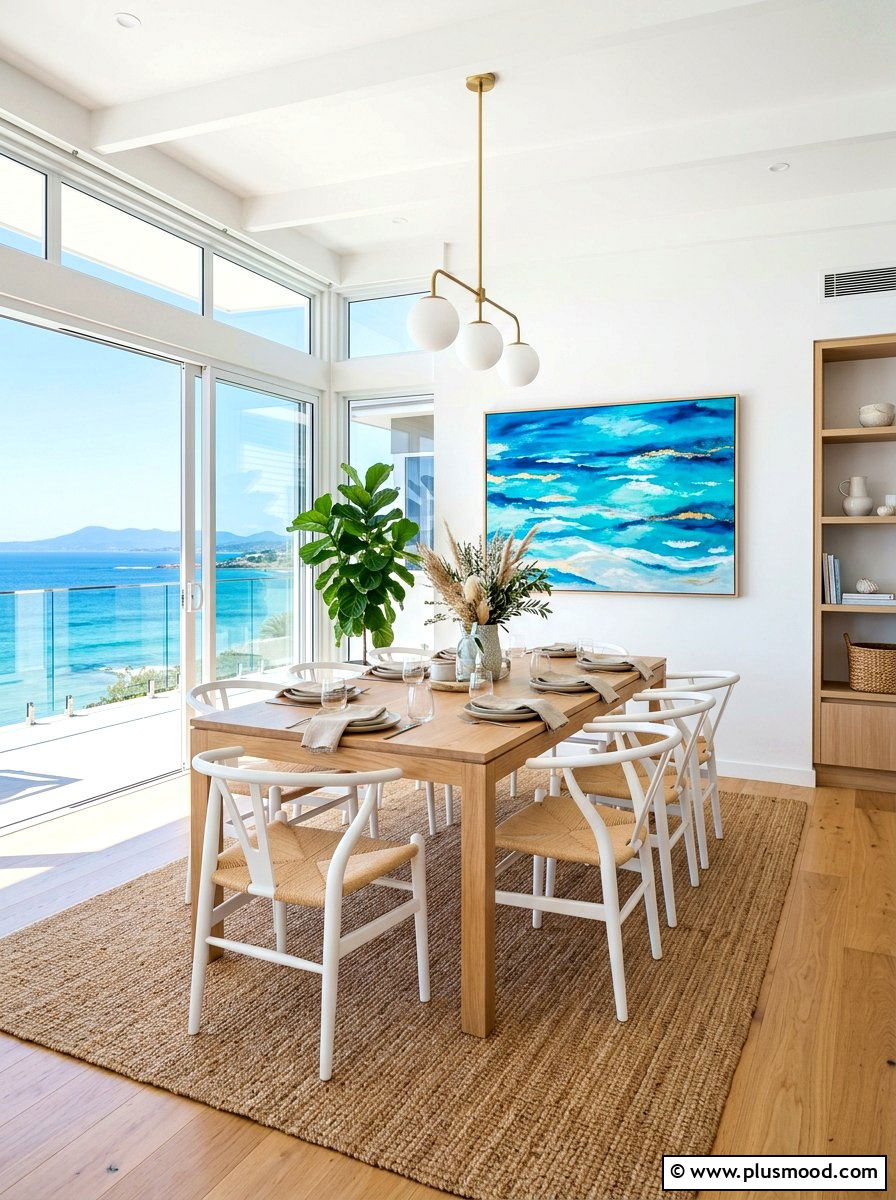 Modern Coastal Dining Room - 25 summer coastal dining room ideas