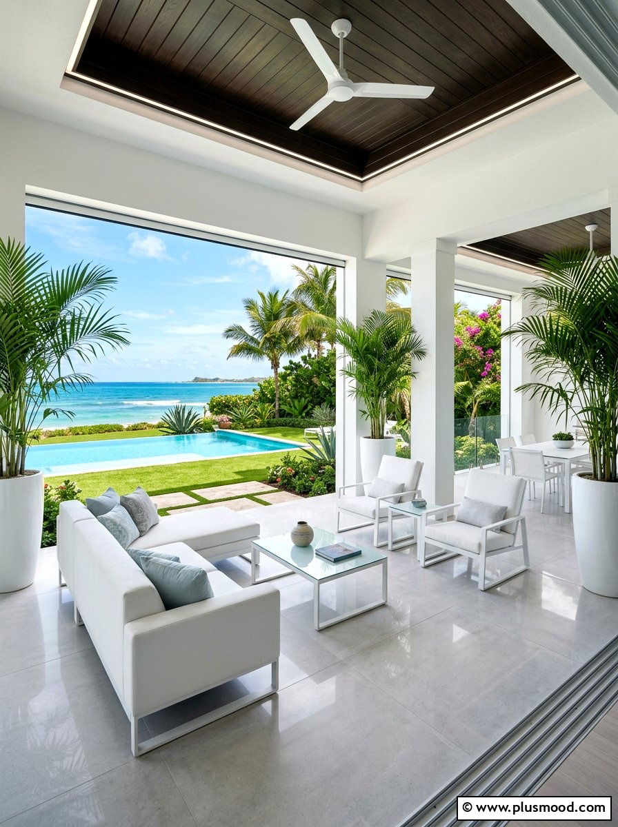 Modern Coastal Lanai - 25 summer coastal patio ideas