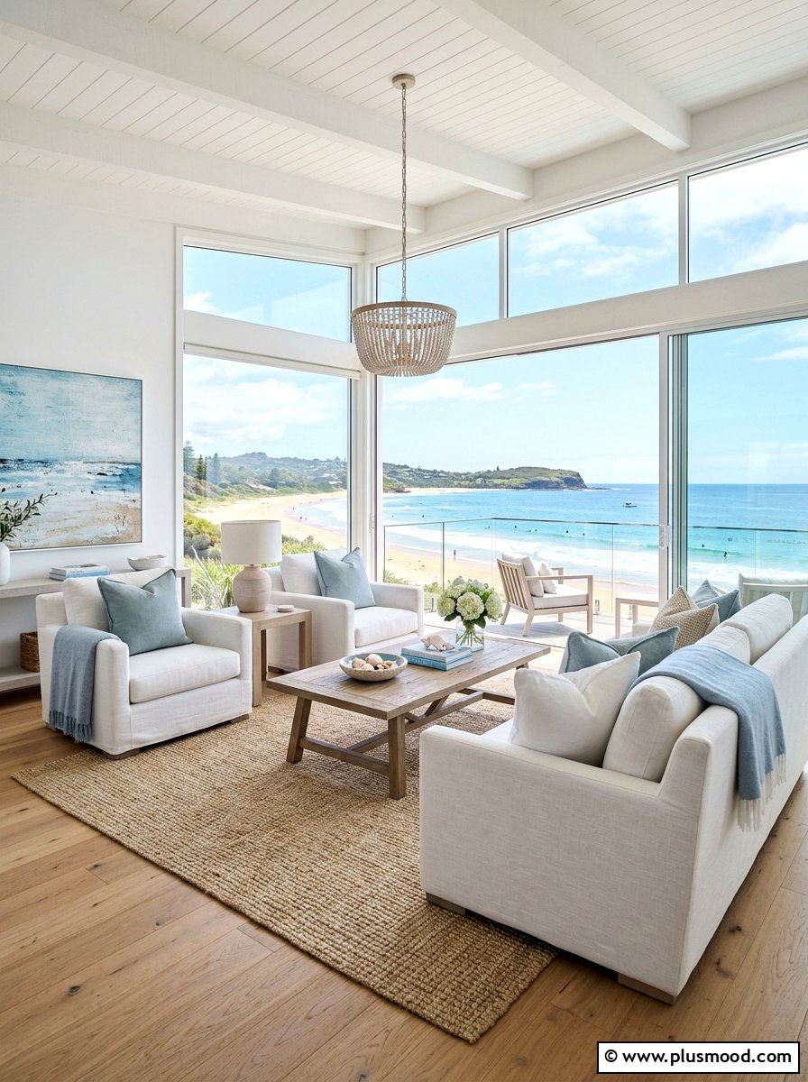 Modern Coastal Living Room - 25 modern summer living room ideas