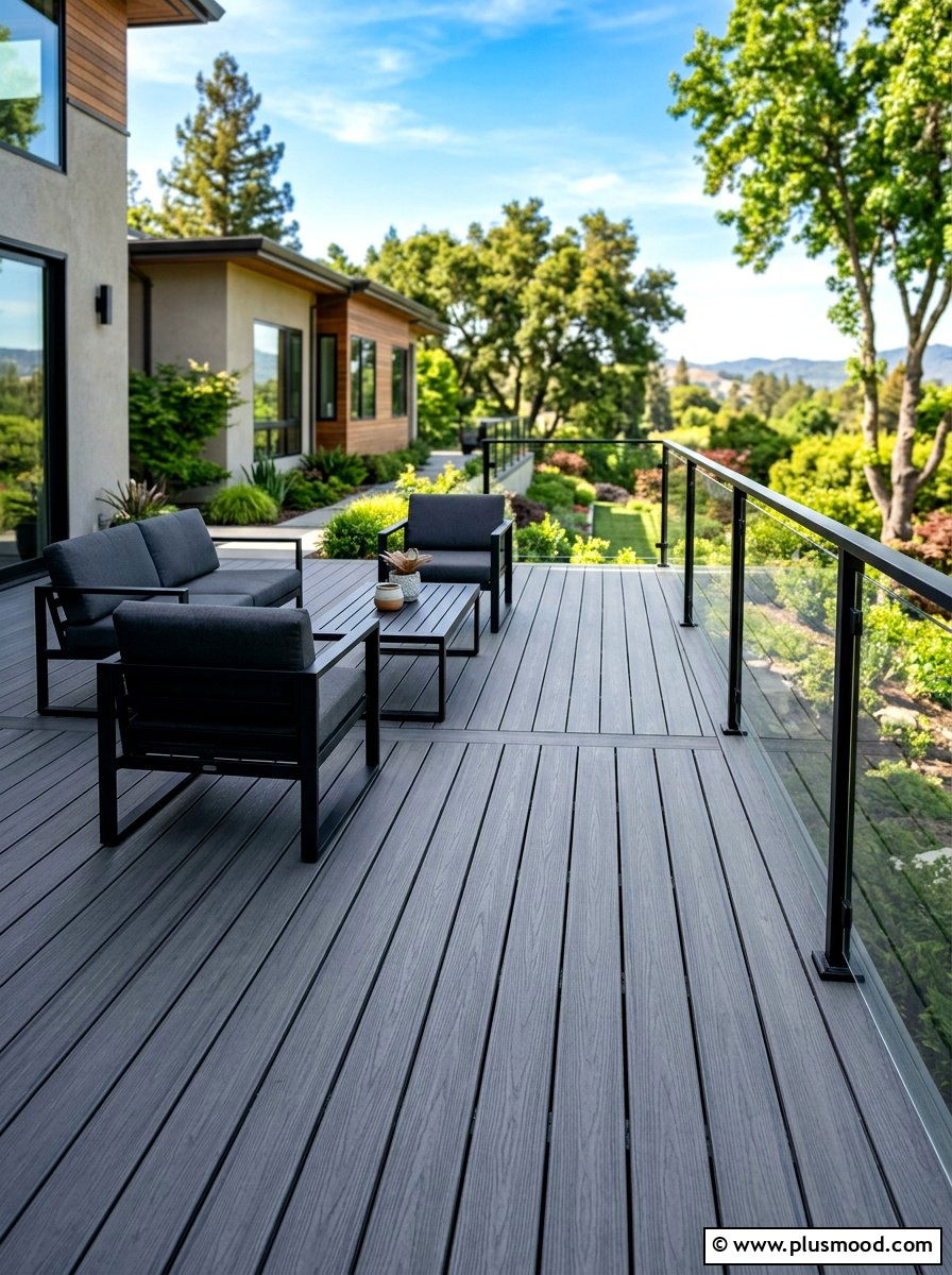 Modern Composite Decking - 25 summer backyard deck ideas