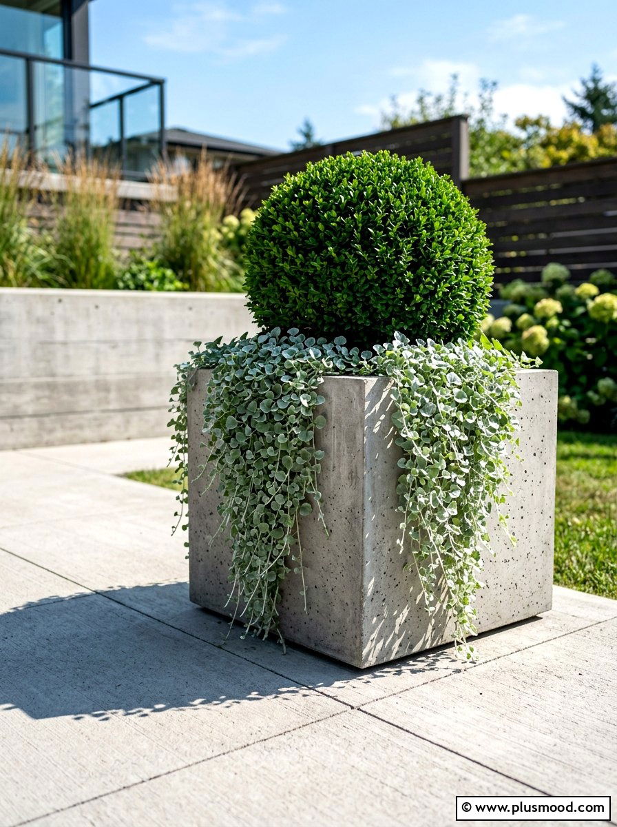 Modern Concrete Cube Planter - 25 best summer planter ideas