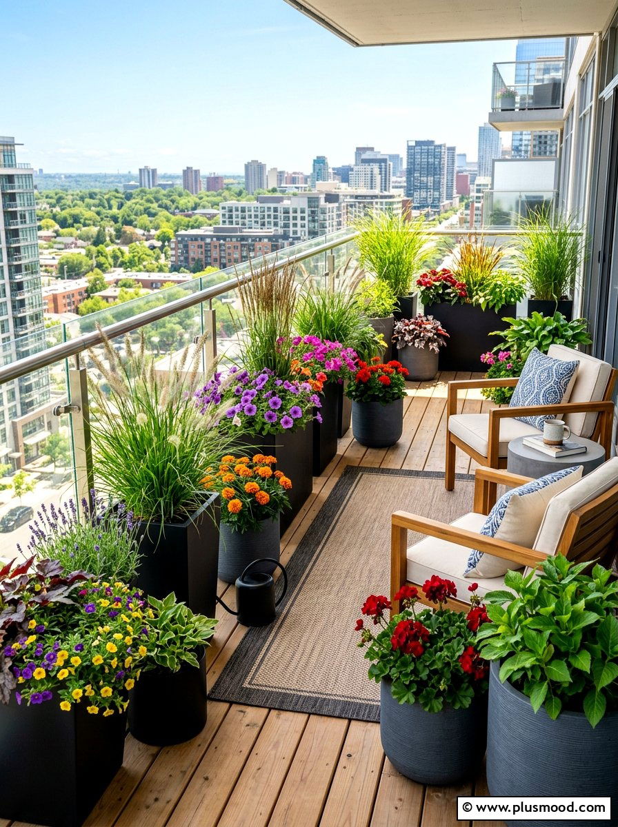 Modern Container Garden Balcony - 25 summer modern balcony ideas