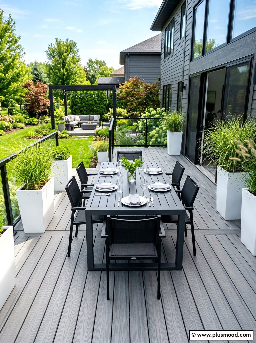 Modern Deck Dining - 25 summer backyard dining ideas