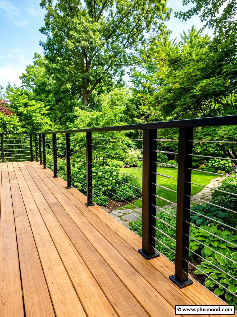 Modern Deck Railing - 25 summer home exterior refresh ideas