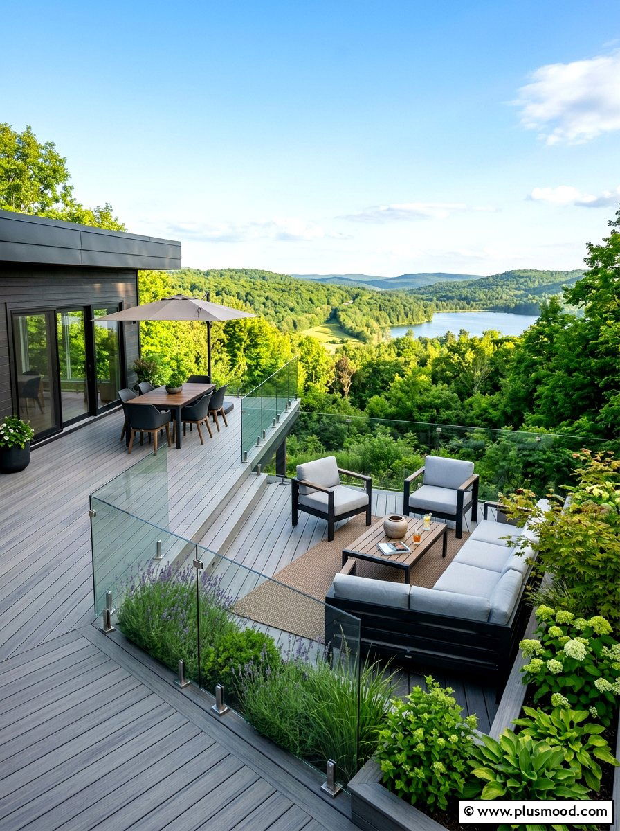 Modern Deck - 25 summer landscaping ideas
