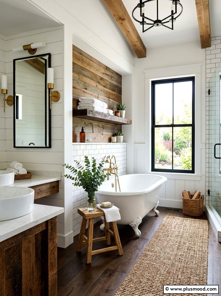 Modern Farmhouse Bathroom - 25 summer modern farmhouse summer decor ideas