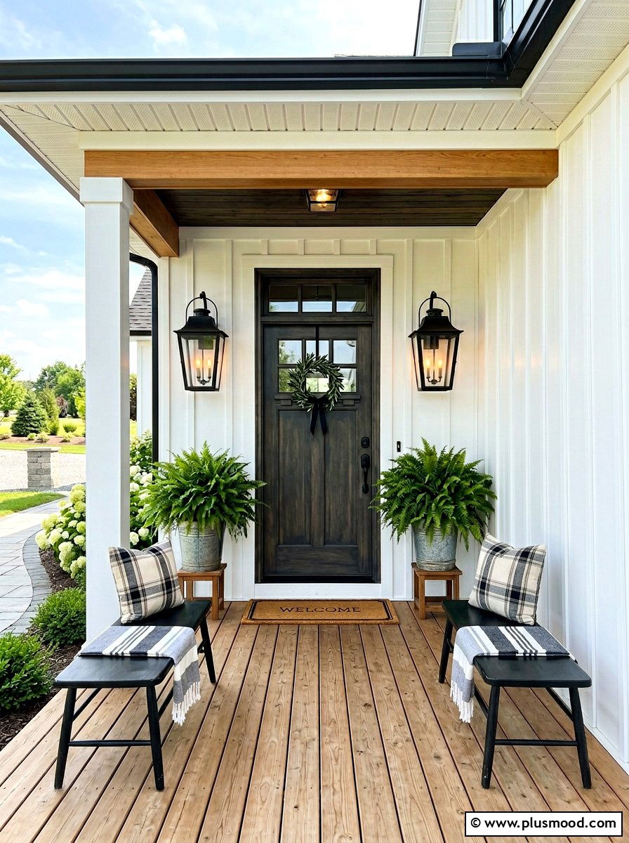 Modern Farmhouse Front Porch - 25 summer small front porch ideas