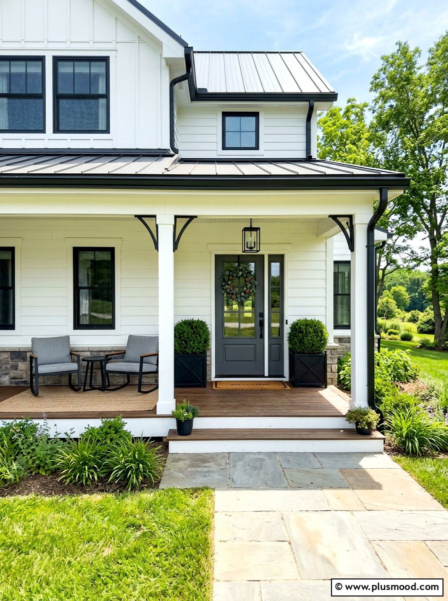 Modern Farmhouse Front Porch - 25 summer farmhouse front porch ideas