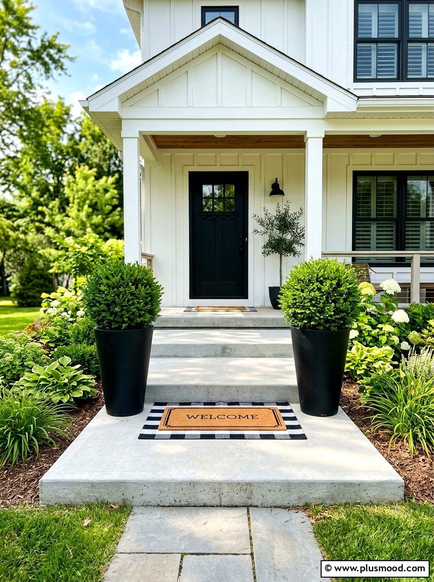Modern Farmhouse Front Steps - 25 summer front steps decor ideas