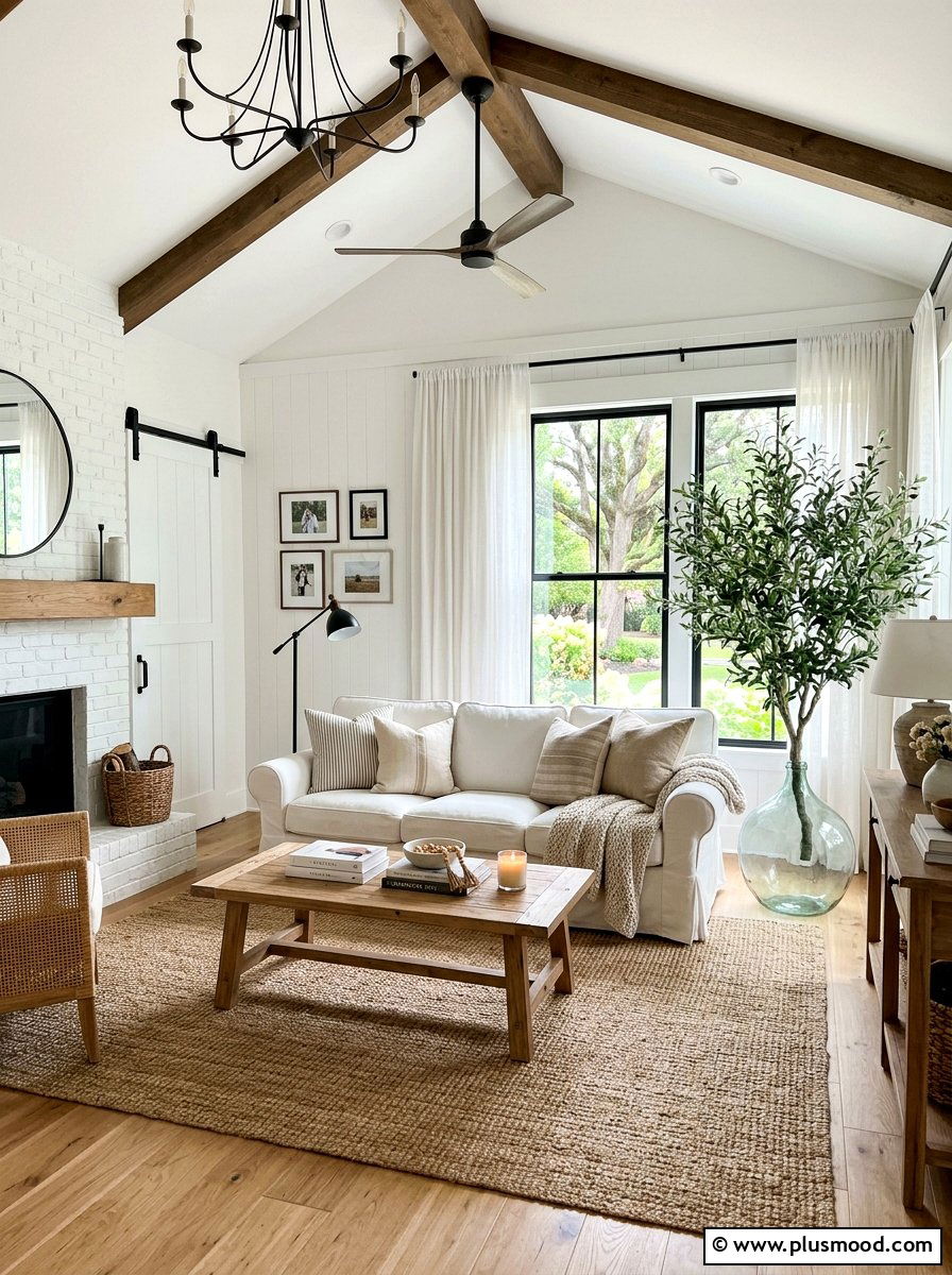 Modern Farmhouse Living Room - 25 summer modern farmhouse summer decor ideas