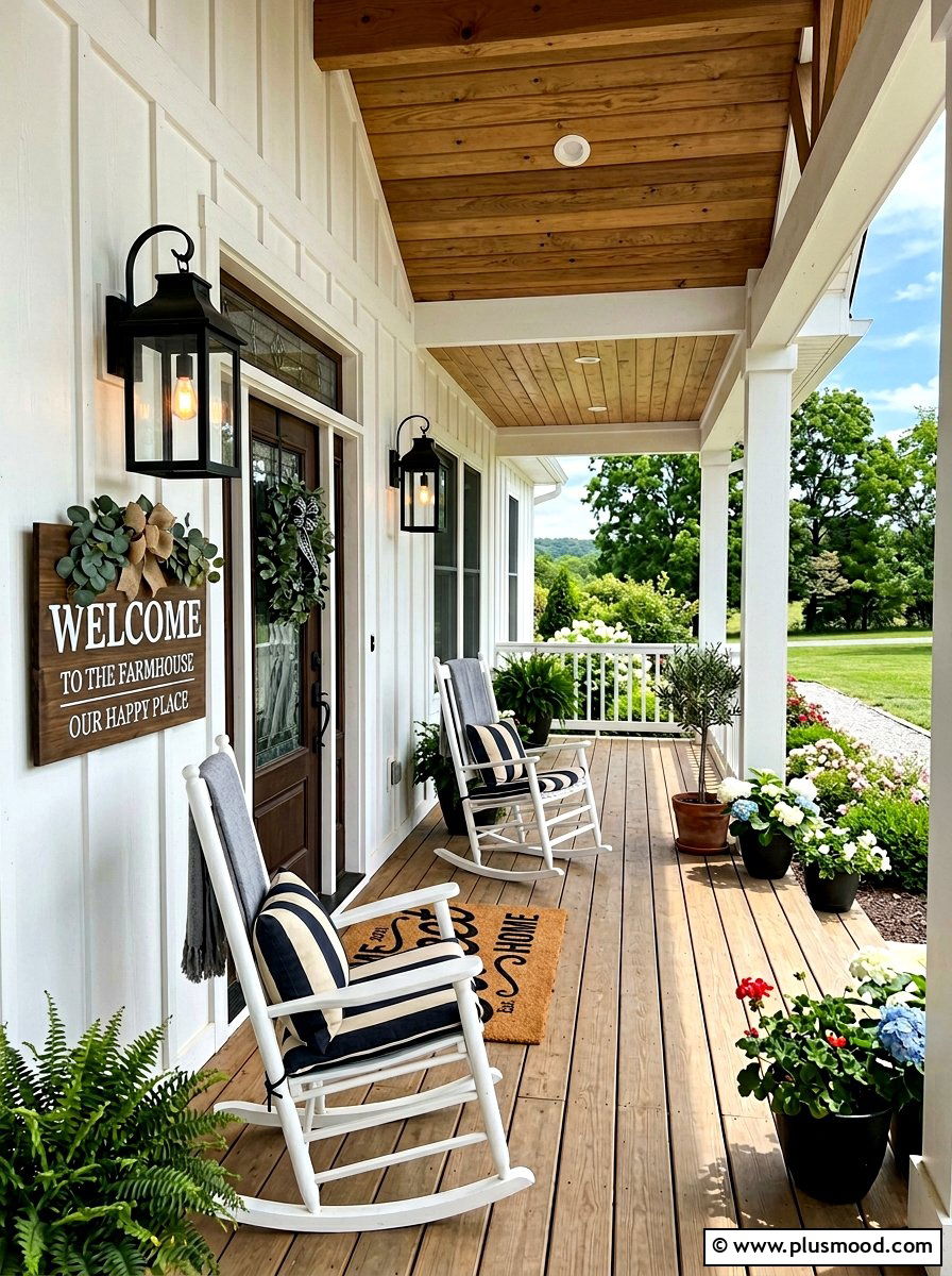 Modern Farmhouse Porch - 25 easy summer porch decorating ideas