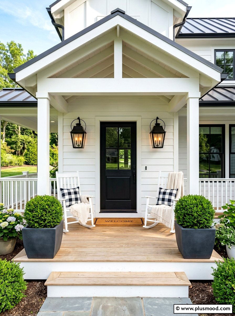 Modern Farmhouse Porch - 25 trending summer porch ideas