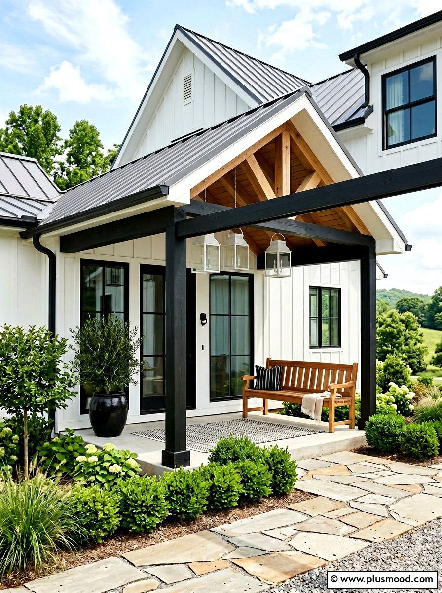 Modern Farmhouse Porch - 25 viral summer porch ideas