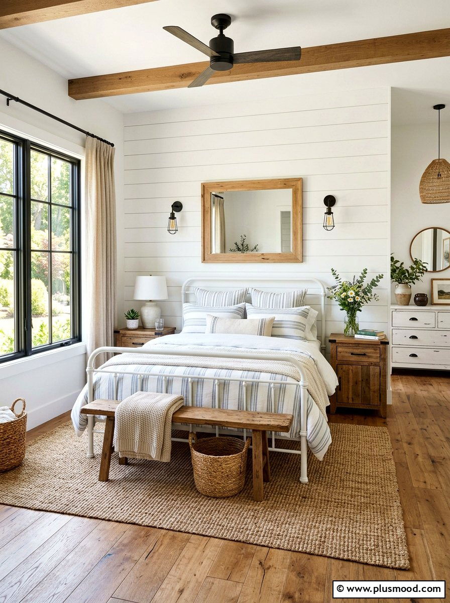 Modern Farmhouse Summer Bedroom - 25 light and airy summer bedroom ideas