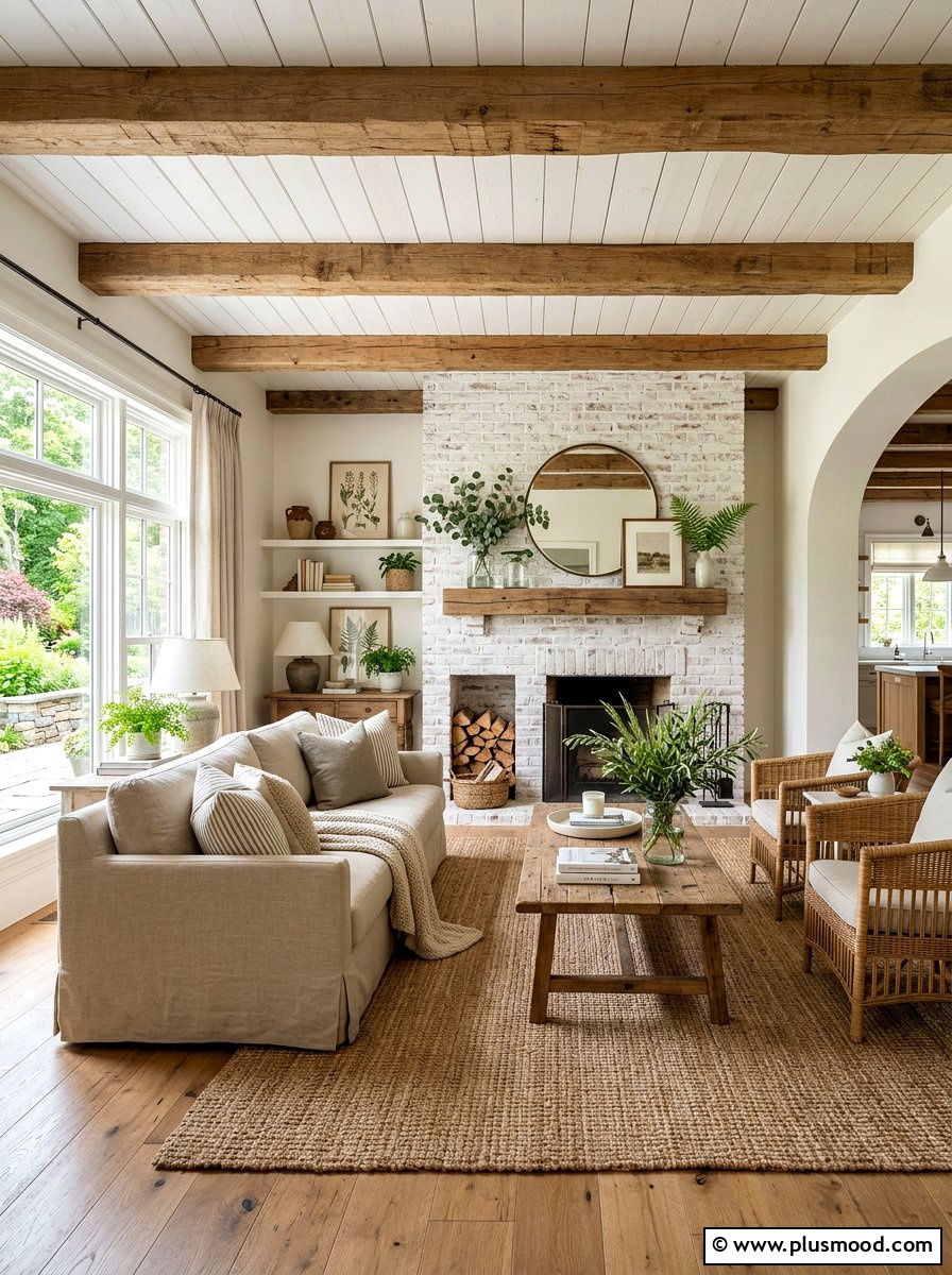 Modern Farmhouse Summer Living Room - 25 summer living room ideas